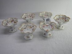 A set of six fine porcelain sundae dishes.