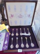 A limited edition 1407/2500 'The Queens Beasts' silver commemorative spoons presentation set.