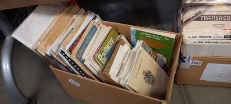 A box of railway magazines & old books on trains etc.