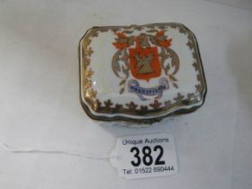 A 19th century continental porcelain hinged box.