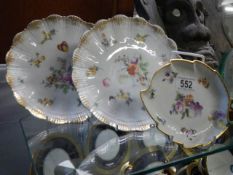 Two Limoges porcelain plates and a Royal Copenhagen porcelain plate.