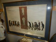 L S Lowry (1887-1976) Meeting Point limited edition print of 600, signed in pencil,