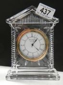 A Waterford crystal clock.