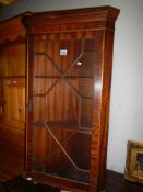 A mahogany astragal glazed corner cabinet, COLLECT ONLY.