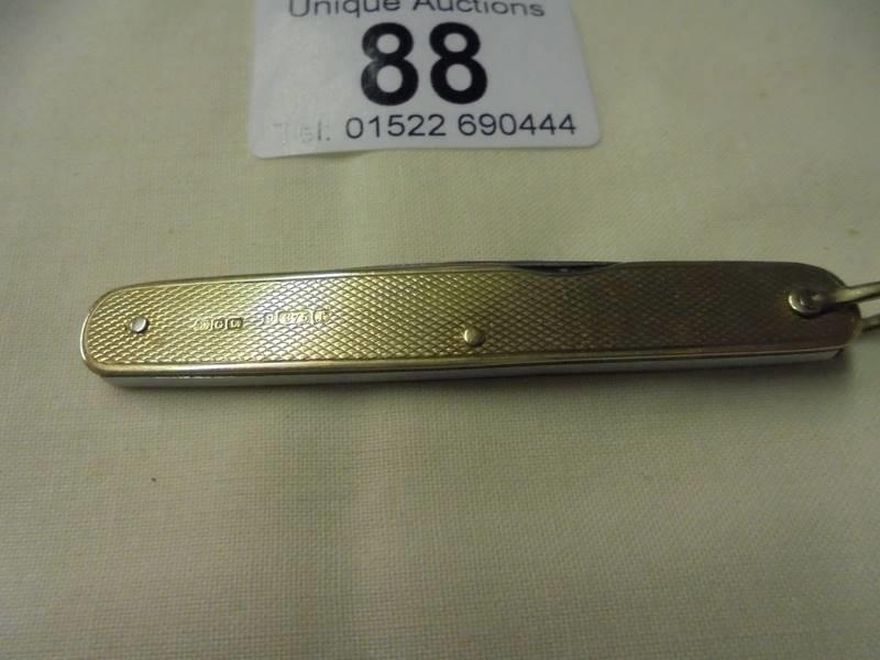 A 9ct gold pen knife, - Image 4 of 6