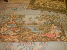 A good quality tapestry featuring a garden scene. Size 93cm x 186cm