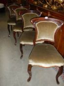 A good set of four late Victorian dining chairs, COLLECT ONLY.