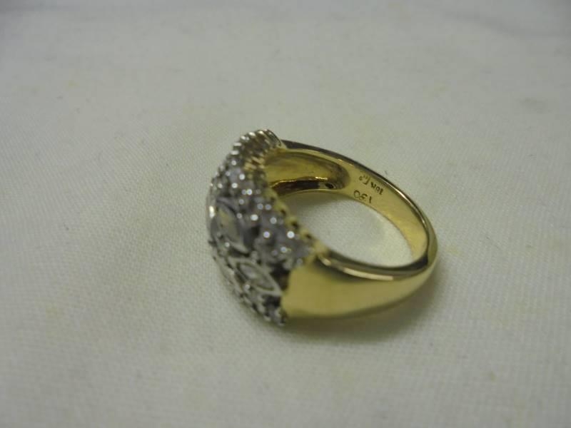 An 18ct yellow gold diamond ring, size M, 8.5 grams. - Image 3 of 3