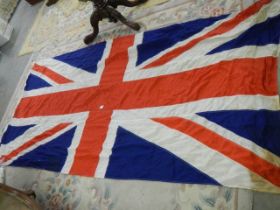 A large Union Jack and an England flag.