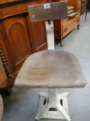 A vintage Singer industrial chair, COLLECT ONLY.