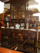 A superb quality Chippendale style cabinet with bevelled glass, COLLECT ONLY
