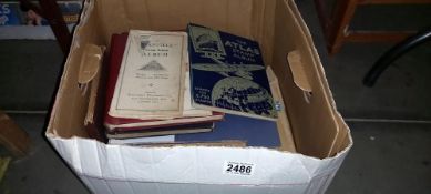 A box of stamp albums and other stamps