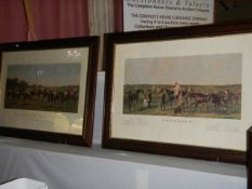 A pair of race meeting prints (one missing glass) COLLECT ONLY.