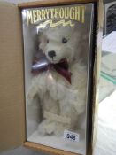A boxed limited edition Merrythought 'The Auld Lang Syne Bear'.