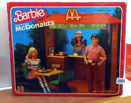 A rare Barbie loves MacDonalds restaurant play set