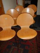 A set of six Scandinavian style chairs. COLLECT ONLY.