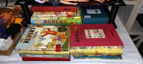 A collection of Rupert annuals (all facsimile) plus other Rupert books