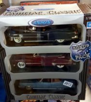 Boxed Anson Cadillac classic collectible diecast models bonus pack 1;18 Eldorado 1973, Series 62