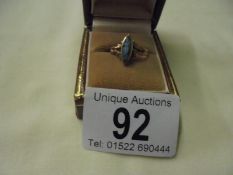 A 9ct gold ring, size H half, 2.3 grams.