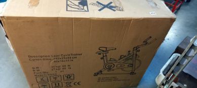 A boxed lean cycle trainer exercise bike COLLECT ONLY
