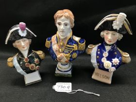 3 Lord Nelson Pottery Busts