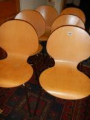 A set of six Scandinavian style chairs. COLLECT ONLY.