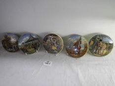 Five pot lids including Wimbledon July 2nd 1860 and other rare examples.