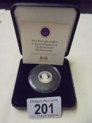 A Platinum Jubilee of Queen Elizabeth II platinum proof half sovereign, boxed with certificate