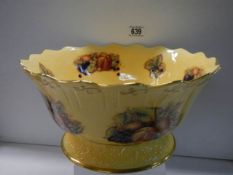 An Aynsley Orchard Gold footed bowl, 30 cm diameter.