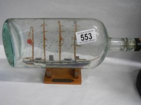 A WW1 ship in a bottle.