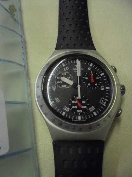 A cased Swatch Irony diaphane chronograph wrist watch. - Image 2 of 2