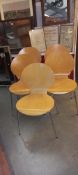 A set of 5 Scandinavian style chairs. COLLECT ONLY.