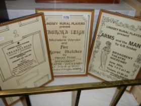Three framed theatre posters for Wickenby. COLLECT ONLY.