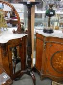 A tall Victorian mahogany plant stand on tripod base. COLLECT ONLY.