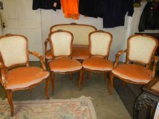 A French style five piece suite, COLLECT ONLY.