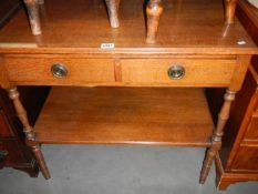 An Edwardian two drawer side table, COLLECT ONLY.