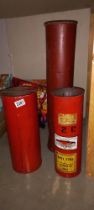 3 empty fire blanket tubes COLLECT ONLY
