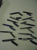 Twelve assorted fountain pens including Shaeffer, Watrman, Soennecken etc.,