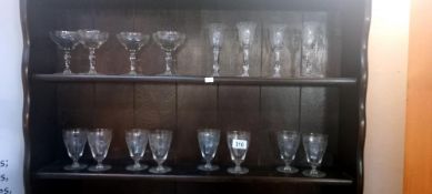 A good lot of vintage decorative drinking glasses, set of 8 and 2 sets of 4