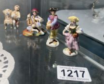 2 Meissen figures and 2 others
