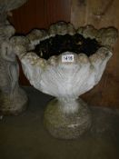 A garden urn planter. COLLECT ONLY.