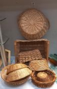 A selection of wicker baskets COLLECT ONLY