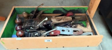 A good lot of wood working planes etc