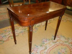 A mahogany fold over games table, COLLECT ONLY.