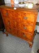 A mahogany three drawer chest, COLLECT ONLY.