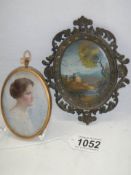 An early 20th century portrait painting and a mid 20th century example.