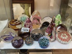 A good collection of glass paperweights