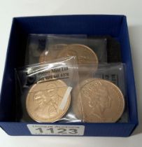 5 Isle of Man 1997 Golden Wedding £5 coins