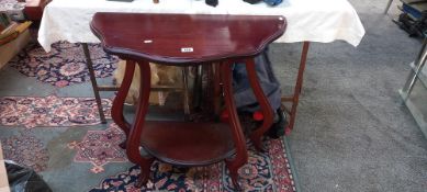 A dark wood stained hall/wall table COLLECT ONLY