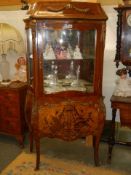 A superb quality French buelle and inlaid display cabinet, COLLECT ONLY.